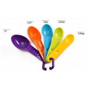 Lixsun Juego de 9 <span class=keywords><strong>Tazas</strong></span> y Cucharas <span class=keywords><strong>Medidoras</strong></span> de Plástico de Grado Alimenticio para Cocina, con Diferentes Colores - Product Image 3