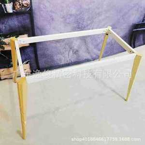 Modern Minimalist Wood Desk <b>Frame</b> White Rectangular Restaurant Table Support Durable Furniture Base 2795B - Product Image 1