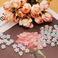Offre Spéciale 100 pièces 9mm coeur breloques et 11mm étoile perles pour la fabrication de bijoux Bracelets colliers boucles d'oreilles porte-clés