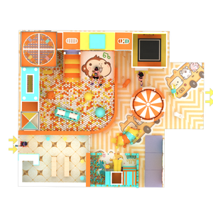 Nouveaux produits phares : Équipement de jeux intérieur pour enfants, thème macaron, avec petit trampoline, pour atrium de centre commercial et divertissement - Product Image 4