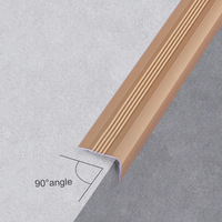Foshan FSF métal anodisé anti-dérapant en forme de L protecteur de bord d'escalier or nez d'escalier en aluminium pour carreaux de céramique d'intérieur