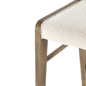 Charon Counter <b>Stool</b> Polyester, Acrylic, Solid Para <b>wood</b>, Poplar Plywood Durable High Bar <b>Stool</b> for Home Bar & Dining Room - Product Image 3
