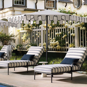 Chaise longue rembourrée à rayures personnalisée pour terrasse d'hôtel, loisirs, <span class=keywords><strong>plage</strong></span>, détente - Product Image 6