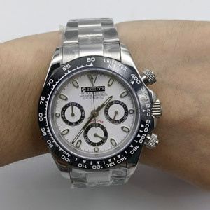 Reloj de lujo con cronógrafo para hombre SEILOCE con manecillas luminosas, movimiento de cristal de zafiro VK63 - Product Image 2