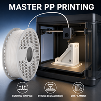 Filament d'impression 3D en PP de qualité alimentaire, filament d'imprimante 3D en polypropylène sans danger pour les aliments, pour modèles d'impression en contact avec les aliments, 1 kg