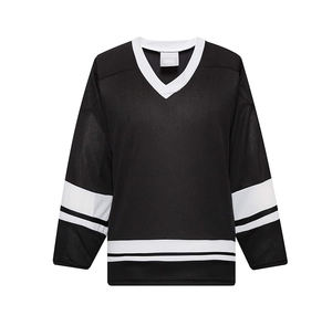 Maglietta <span class=keywords><strong>da</strong></span> <span class=keywords><strong>Palestra</strong></span> Personalizzata, Maglia <span class=keywords><strong>da</strong></span> Hockey su Ghiaccio 100% Poliestere, Maniche Lunghe, Collo a V, Asciugatura Rapida - Product Image 3