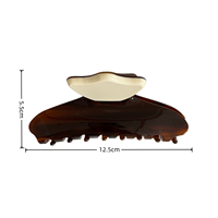 Nouvelle Arrivée Pinces à Cheveux en Acétate à Rayures Marbrées pour Femmes, Pince Requin Vintage pour l'Arrière de la Tête, Cadeau de Vacances, Accessoire Capillaire