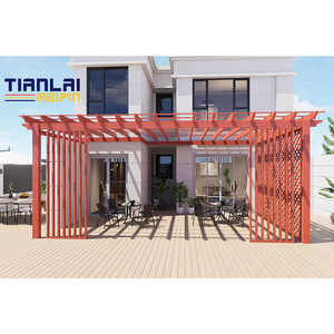 Tùy chỉnh truyền thống ngoài trời công viên vườn cảnh quan gỗ khung lối đi vòm nho lưới mắt cáo hành lang gazebo áp lực thiên nhiên - Product Image 1