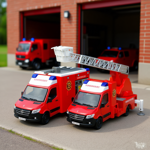 Kinsmart Mercedes Benz <b>Fire</b> Truck 1:48 Diecast Toy Model Collectible Vehicle Set - Product Image 2
