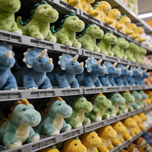 Peluche Personalizzati a Forma <span class=keywords><strong>di</strong></span> <span class=keywords><strong>Dinosauro</strong></span> Triceratopo Morbidi e Kawaii per Distributori Automatici - Fornitura all'Ingrosso - Product Image 1