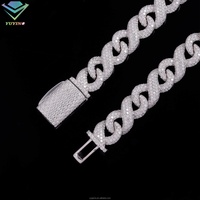Collar de Cadena Infinito Chapado en Oro de 18K con Diamantes Moissanite VVS, Estilo Hip Hop, Personalizado, Venta al por Mayor, Envío Directo