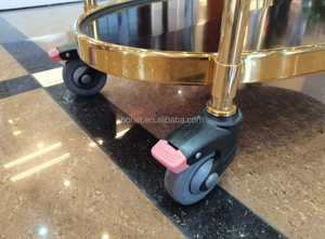Carrito de acero inoxidable Star Hotel, servicio de comedor y vino, carrito móvil de 4 ruedas, carrito ecológico duradero multifuncional - Product Image 5