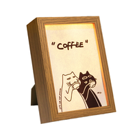 Cadre Photo LED 4x6 Personnalisable, Boîte Lumineuse LED en Plexiglas et Bois MDF, Tableau d'Art Lumineux avec Décor Floral pour la Maison