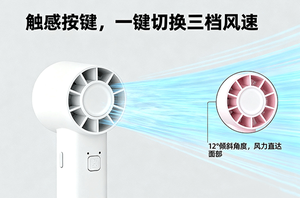 Ventilateur portable <span class=keywords><strong>pas</strong></span> <span class=keywords><strong>cher</strong></span>, idéal pour les voyages en extérieur, l'école, ventilateur pliable, 500 mAh, recharge USB, mini ventilateur - Product Image 6