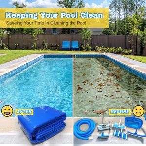 Couverture solaire <span class=keywords><strong>à</strong></span> bulles pour piscine hors sol portable, légère, facile <span class=keywords><strong>à</strong></span> installer, protection hivernale et estivale pour piscine - Product Image 6