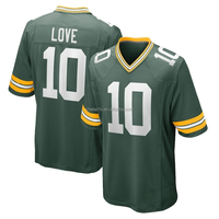 Jersey de Fútbol Americano Bordado al por Mayor de los Green Bay Packers, Color Azul Marino # 1 Micah Parsons # 10 Amor # Uniforme de Fútbol Americano de Josh Jacobs Número 8