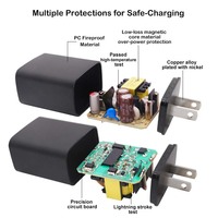 Adaptateur de voyage chargeur rapide 18W QC3.0 avec prises US/EU/UK certifié CE/FCC/UKCA Protection électrique OVP pour ordinateurs portables et téléphones