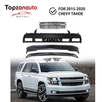 Topzonauto Chevy Tahoe 2015-2020 Nouveau Kit de Cache-Pare-Chocs Avant en Plastique, Ajustement Universel, Installation par Vis, Capteur d'Aide au Stationnement