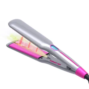 Pink Ceramic 1.25 Inch Negative Ionic Infrared Private Label 450 Degrees Hair Flat Irons