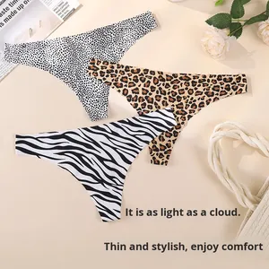 Shanhao của phụ nữ Quần lót liền mạch sexy Leopard in liền mạch thong Yoga phòng tập thể dục vô hình Quần lót liền mạch cho phụ nữ - Product Image 2