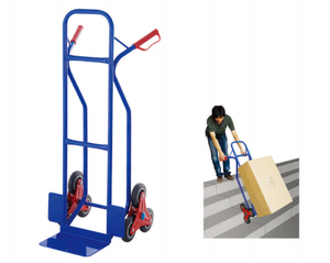 250Kg Boetiekfabriek Op Maat Stalen <span class=keywords><strong>Trolleys</strong></span> Voor Magazijntrolleys, 6 Wielen Trapklimmen, Intrekbare Leuningen - Product Image 1