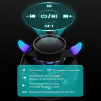 Nouveaux haut-parleurs intelligents sans fil Little Devil Wi-Fi AirPlay avec subwoofer 8D, design mini en plastique, étanches, portables, avec réveil