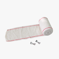 Pansement médical pour plaies, bandage élastique en crêpe rouge, bandage en crêpe couleur naturelle