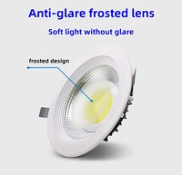 COB Trimless encastré vers le bas de la lumière pour l'hôtel Led Downlight projecteurs de plafond