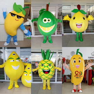 Costumes de personnages de dessins animés personnalisés fruits et légumes, accessoires de performance avec couvre-chefs mangue et ananas, pour spectacles de personnes portant des effets de <span class=keywords><strong>feu</strong></span> - Product Image 3