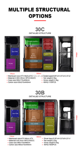 23 năm nhà máy với RGB fan hâm mộ Loại C Tempered <span class=keywords><strong>Class</strong></span> Cấu trúc kim loại chơi game trường hợp - Product Image 5