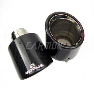 Tube de silencieux d'échappement universel, en Fiber de carbone/brillant, pour voiture BMW, AUDI, GOLF, MAZDA, Land Ro - Product Image 1