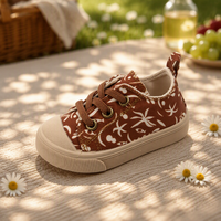 EDUBA Nouveauté Chaussures de marche antidérapantes en toile pour enfants en rose et vert pour garçons et filles