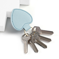Porte-clés en cuir personnalisé, porte-clés vierge, logo de marque de voiture personnalisé, porte-clés en cuir PU de luxe en forme de cœur