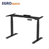 Bureau de travail électrique à double moteur EGROspace, réglable en hauteur, ergonomique, pour position assise ou debout