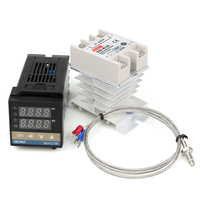 Controlador de Temperatura Digital PID Ajustable BERM OEM, Termostato de Panel, Modelo de Termostato + SSR 40A + Sonda Termopar Tipo K