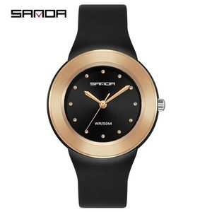 นาฬิกาข้อมือ Sanda 3119 แบรนด์ใหม่สำหรับผู้หญิง หรูหรา กันน้ำ นาฬิกาควอตซ์สำหรับสาวๆ ผู้หญิง และสุภาพบุรุษ - Product Image 3