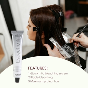 บีเวอร์ครีมฟอกสี<span class=keywords><strong>ผม</strong></span>แบบกึ่งถาวรสำหรับย้อมสีผมสีเหลืองครีมฟอกสี<span class=keywords><strong>ผม</strong></span>จากธรรมชาติ9ระดับ - Product Image 6