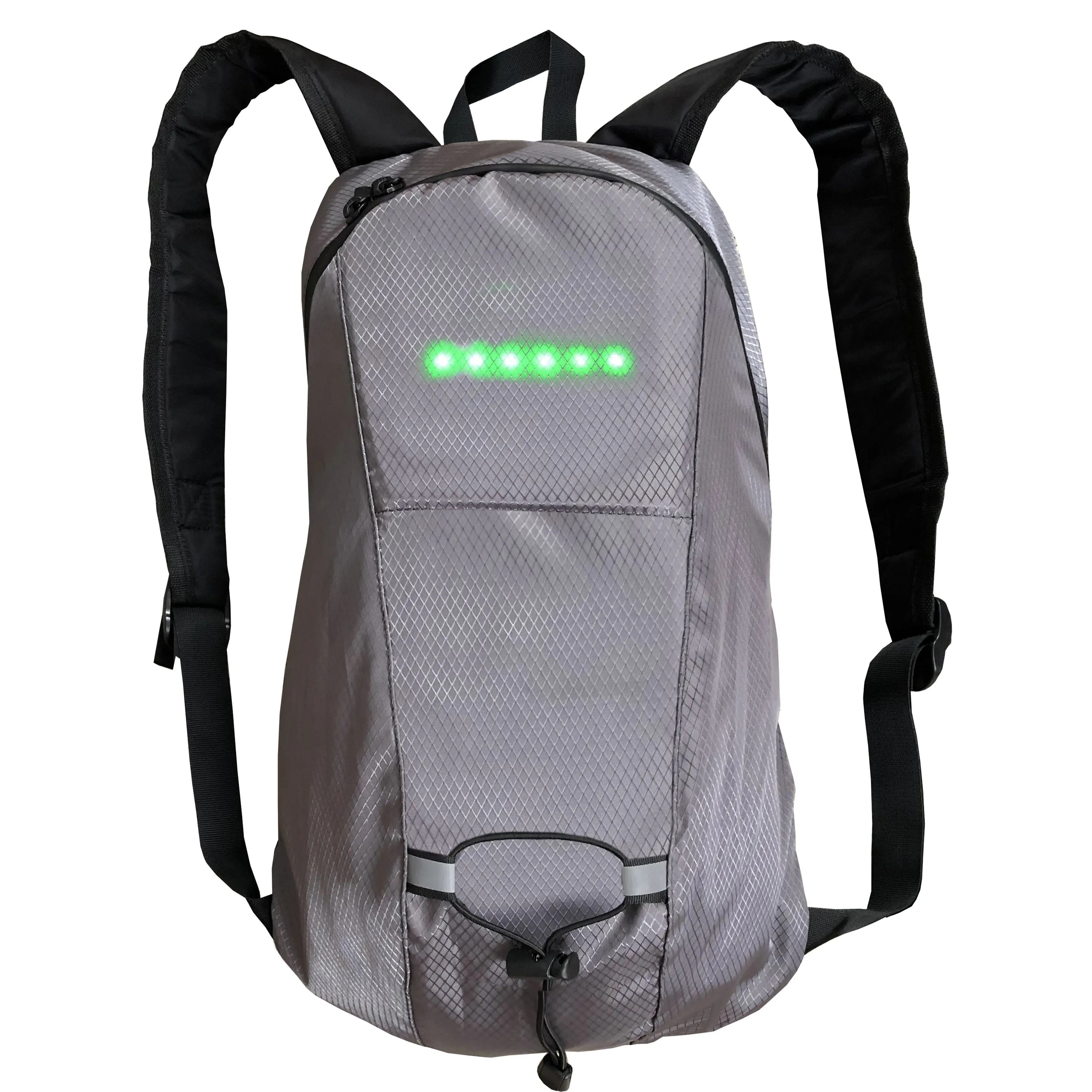 Newest Design Waterproof Nylon Led flash light MotorCycle Bag solar panel power charging Backpack