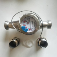 Contador de agua de latón DN15 DN40 con salida de pulso, medidor de agua fría de chorro múltiple tipo seco con señal de pulso para sistema de gestión de agua