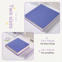 Quadratisches Mini-Notizbuch mit wasserdichtem, weichem Leder bezug Blatt, tragbares Tagebuch für Reisen