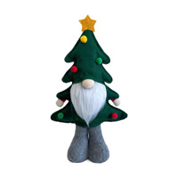 Paigo 2026 Neuer Weihnachtswichtel Gesichtsloser Stehender Weihnachtsmann Baumschmuck aus Polyester-Plüsch