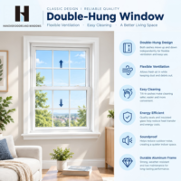 Fenêtres à guillotine simples HANNOVER en aluminium, double vitrage Low-E, économiques en énergie, pour maison, sur mesure, fournisseur OEM