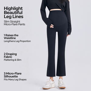 Leggings Premaman per Donne, Pantaloni Elasticizzati per <span class=keywords><strong>Gravidanza</strong></span>, per Uso Quotidiano Casual e Stratificazione Quotidiana - Product Image 6