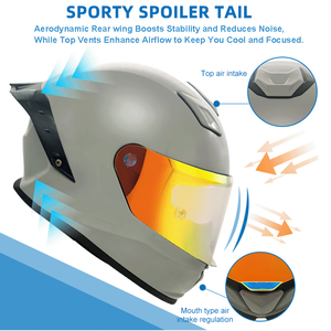 Nouveau casque de moto intégral intelligent DOT, matériau ABS, certifié DOT, toutes saisons, fermeture rapide - Product Image 3