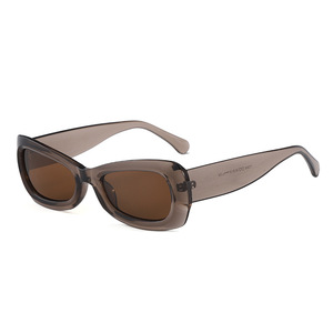 Lunettes de soleil rectangulaires tendance, monture intégrale, protection UV400, style unisexe pour adultes - Product Image 2
