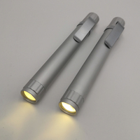 Klip logam aluminium saku Mini Torch1 kuning LED balok sorot dokter Suster menggunakan medis senter Penlight