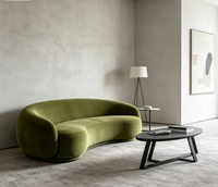 Canapé en velours courbé moderne, écologique, confortable, en forme d'arc, pour appartement, salon, mobilier de maison, vente en gros
