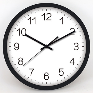 Simple Style <b>Plastic</b> Quartz Wall Clock Round with Custom logo Easy to Read for Living Room Office School Home Decoration - Product Image 5