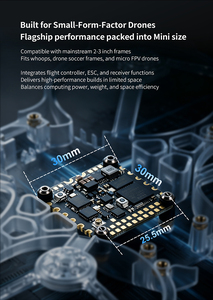 Controlador de Vuelo FPPV Drone H743 AIO 24A FC ESC <span class=keywords><strong>Combo</strong></span> STM32H743 con ESC AM32 de 25A Integrado para <span class=keywords><strong>Mini</strong></span> Dron de Carreras - Product Image 6