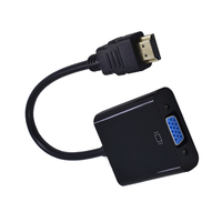 Adaptador convertidor TISHRIC HDMI a VGA, macho a hembra, compatible con HDMI a VGA con cable de audio para PC, portátil, tableta, TV Box